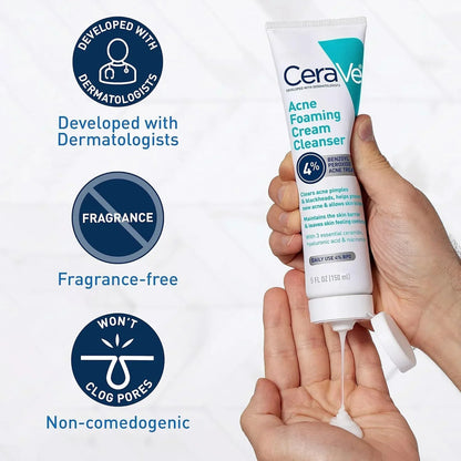 Cerave 4-in-1 Skincare Bundle: Night Cream, Sunblock, Cleanser & Serum For Radiant Skin Free Shipping